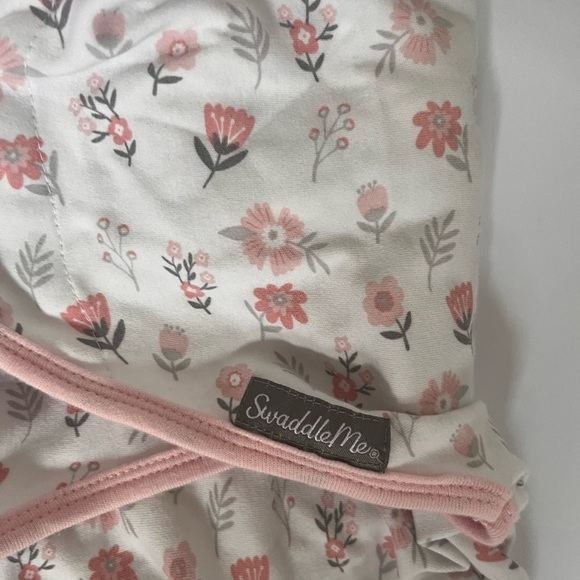 SwaddleMe Floral Kids Pajamas Sleep Sack - Pink and White - Picture 3 of 5